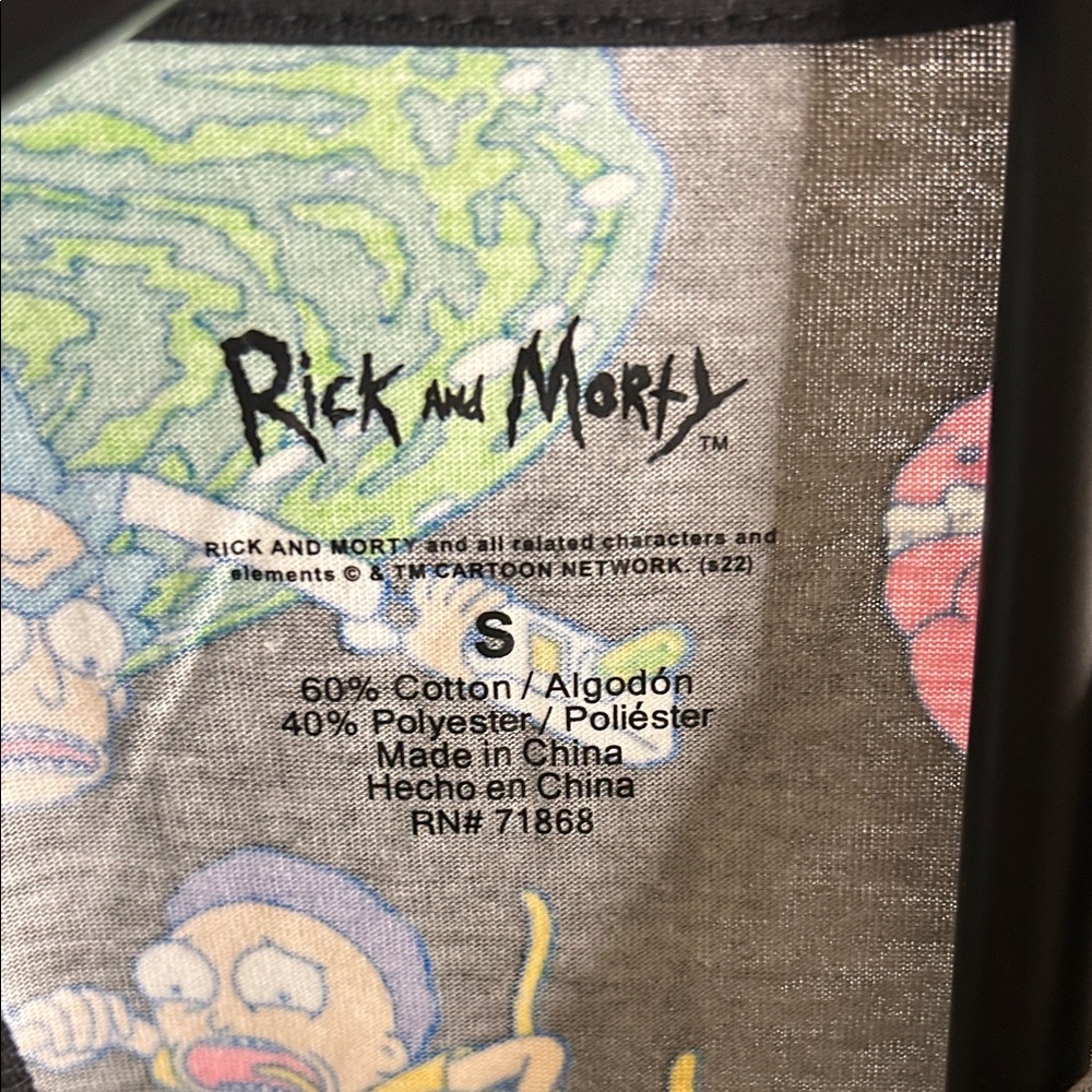 Black Graphic Tee with Colorful Print - Picture 2 of 7